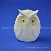 Keramische Geschenke Lovely Owl White Glazed Home Decoration